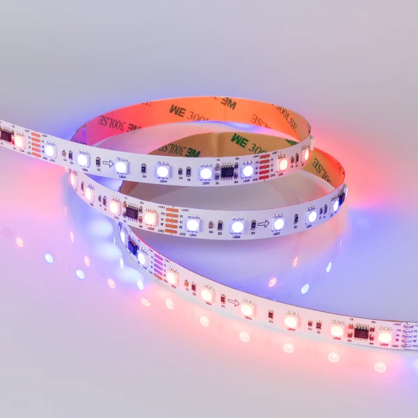 Светодиодная лента DMX-5000-5060-60 24V Cx6 RGB (12mm 14.4W/m IP20) ( Открытый IP20). Упаковка 5 м |