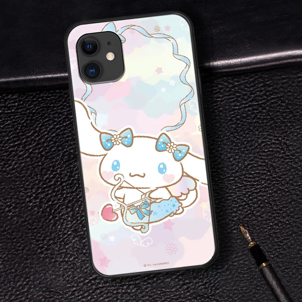 

Cute Cartoon Cinnamorolls Phone Case For Iphone 5 5S SE 2020 6 6S 7 8 Plus 11 12 Mini X XS XR Pro Max black Coque 3D Cover