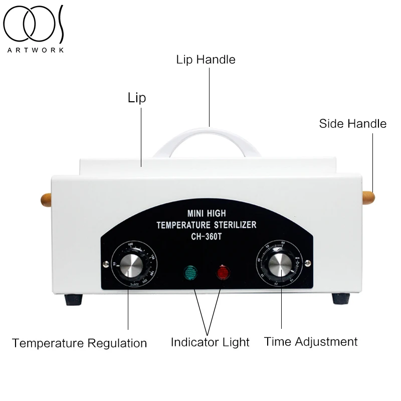 

Sterilizer Tray Box CH-360T High Temperature Sterizer 300W Nail Salon Sterilizer For Manicure Instruments Disinfection Tools