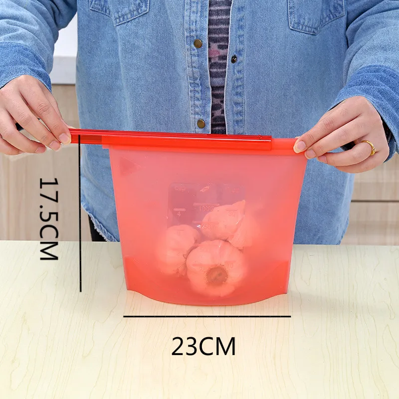 Многоразовые силиконовые бытовые контейнеры для хранения еды разноцветные