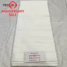 Высокое качество белый Atiku хлопковое кружево «швейцарская вуаль» Ткань 5 ярдов для мужчин Вечерние