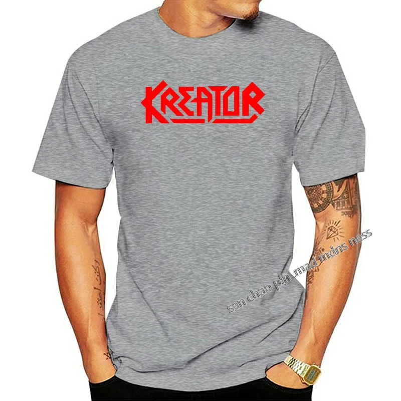 

Kreator Band Red Logo White T Shirt Summer O Neck Hipster Tops Top Tee Short Sleeve Hip Hop Tee T Shirt Top Tee 011955