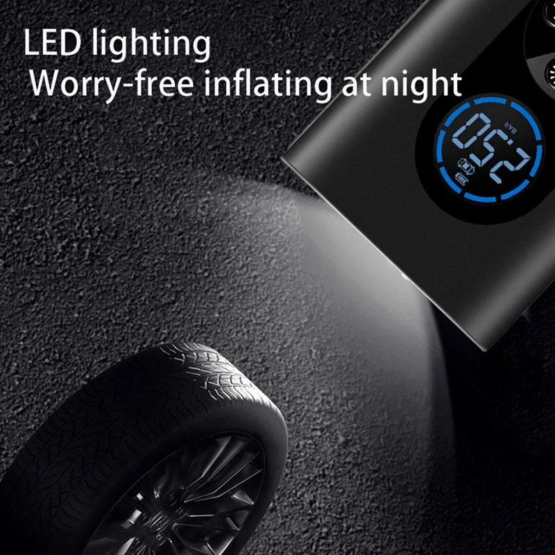 Car Wireless Air Pump 4000MAh 40L/Min Compressor Inflatable Digital Tyre Tire Inflator Phone Charger |