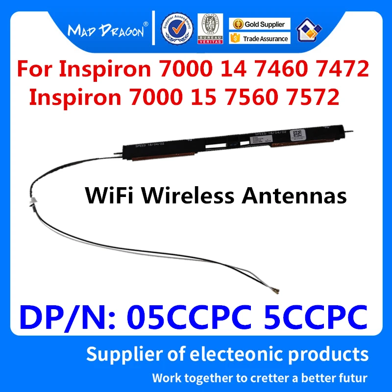 

Ноутбук WiFi Беспроводные антенны для Dell Inspiron 7000 14 7460 7472 Inspiron 15 7560 7572 BKA40 BKA50 05CCPC 5CCPC 0FV7WR FV7WR