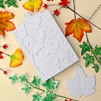 maple ivy ginkgo leaves and veiner silicone mold for fondant cake decor cupcakes sugarcraft cookies candies clay bakeware