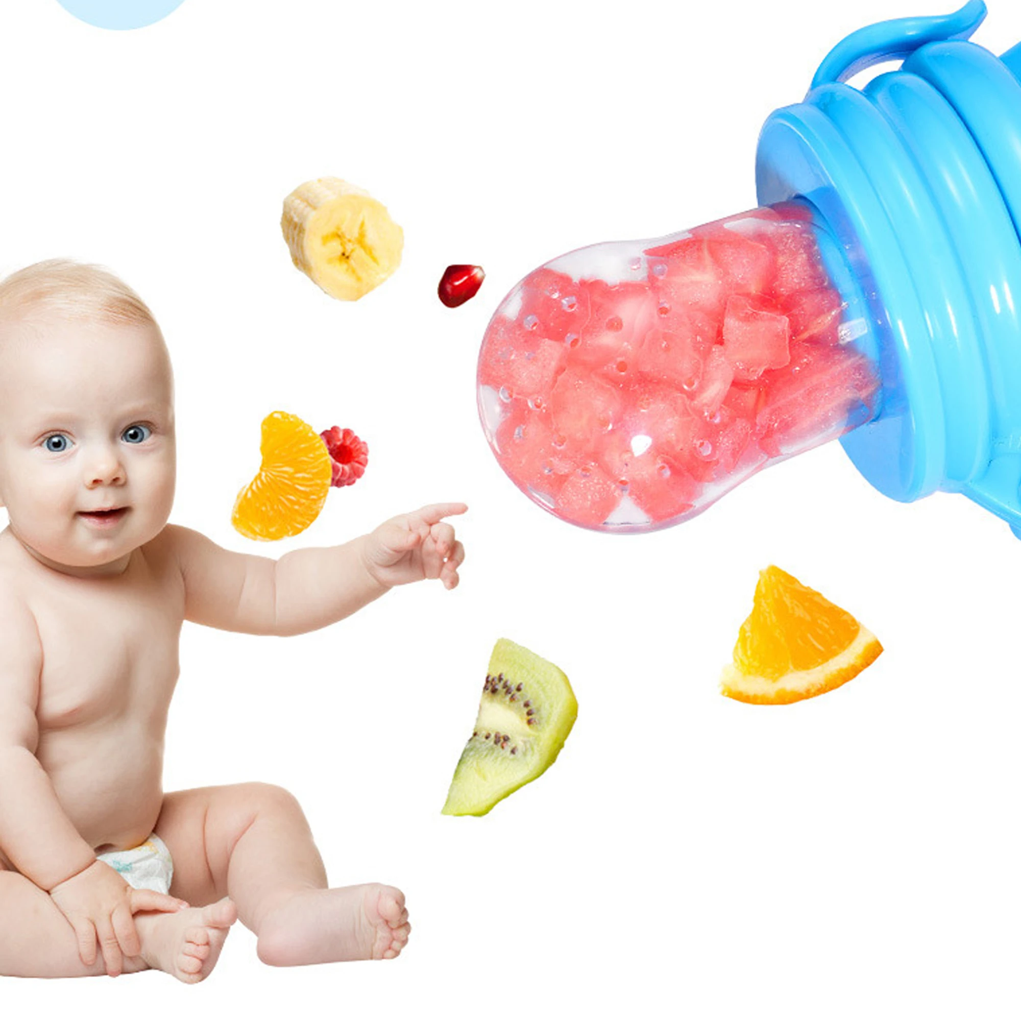 

Baby Nipple Fresh Food Fruit Milk Feeding Bottles Nibbler Learn Feeding Drinking Water Straw Handle Teething Pacifier Infant