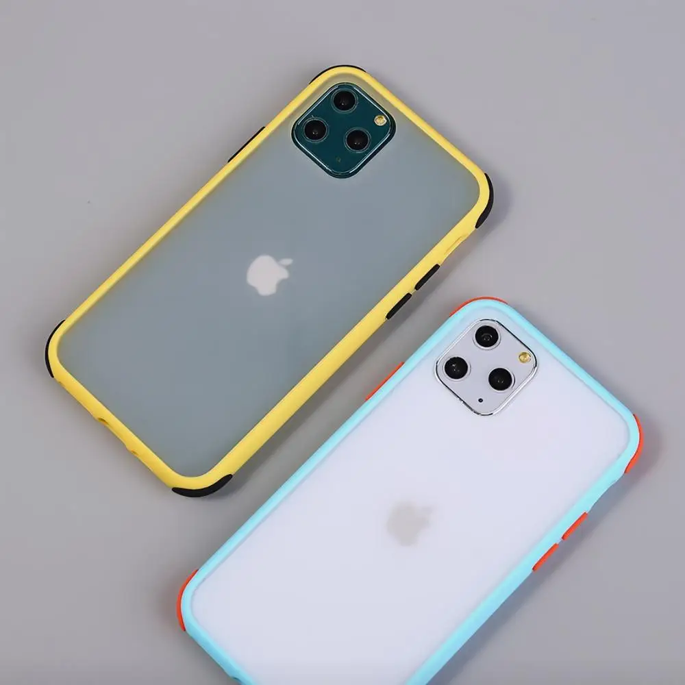 Роскошный чехол для телефона iPhone 7 8plus X XR XS Max силиконовый ПК 2 в 1 матовый 11 Pro