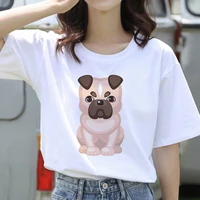 fashion french bulldog print t shirt women casual t shirt for girls summer short sleeve tshirt tops tshirt female
