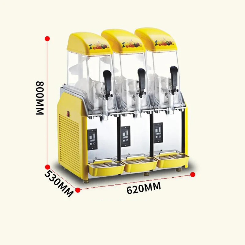 Новая ледяная Slusher 4 танка Slush машина 48Л смузи гранитная 1500 Вт для плавления снега