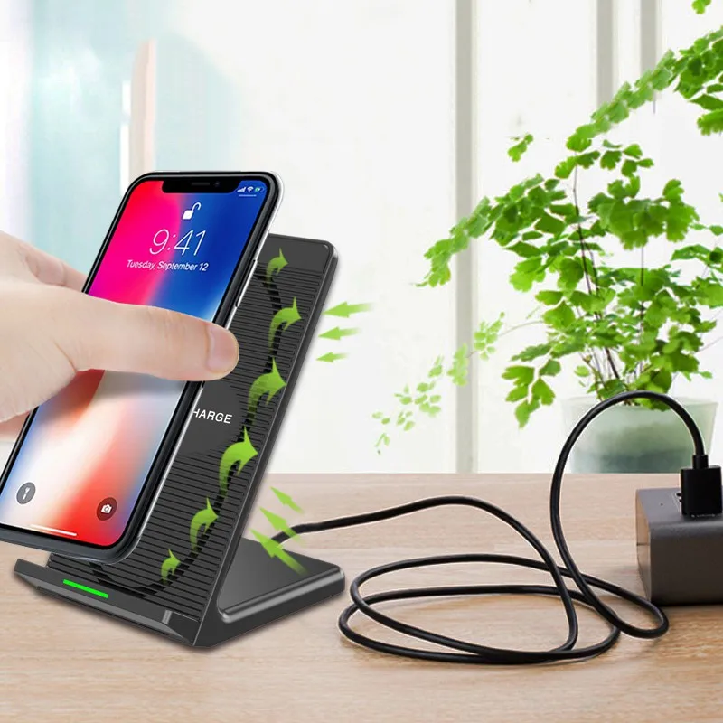 Qi Wireless Fast Charger Quick Charging Adapter Stand Rack With Cooling Fan For iPhone 8 X Samsung S7 NOTE8 | Электроника