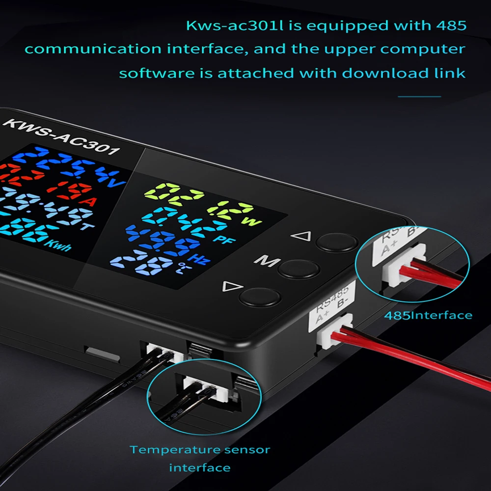 KWS-AC301 Цифровой вольтметр, счетчик электроэнергии, ваттметр, анализаторы энергии, детектор напряжения переменного тока 50-300 В, 0-100 А, 50-60 Гц (art.: 3920cd0f1acb2) - 3920cd0f1acb2