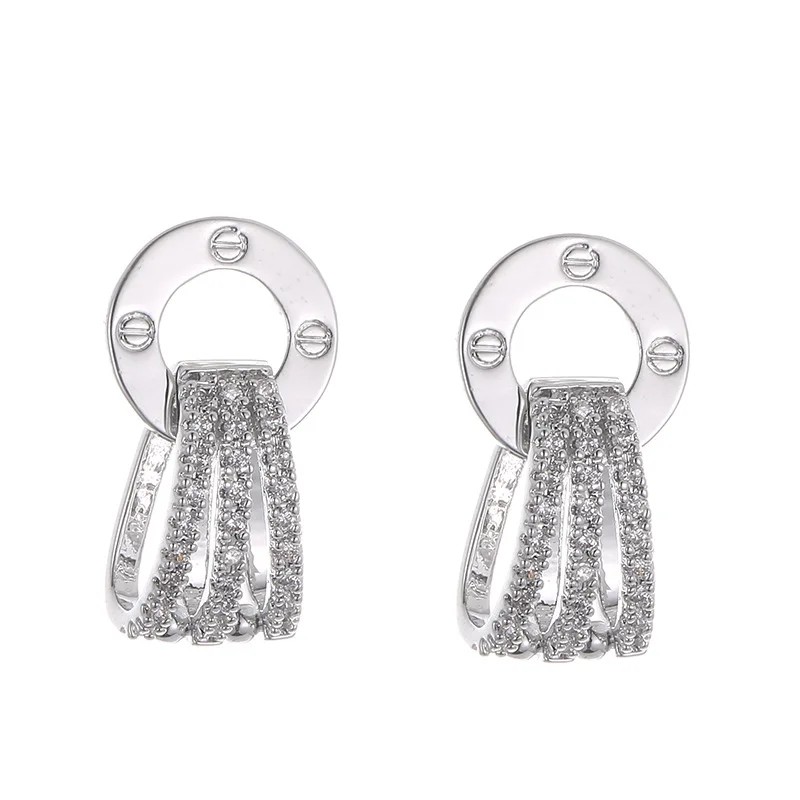 

2021 New European And American Fashion Luxury Earrings Simple Temperament Starry Earrings Women's Retro Earrings