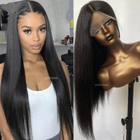 hd lace front wigs silky straight brazilian long human hair transparent lace wigs for women natural hairline