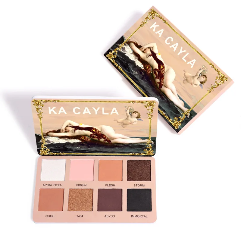 8 цветов Тени для век макияж Палитра матовые блестящие тени водостойкий пигмент