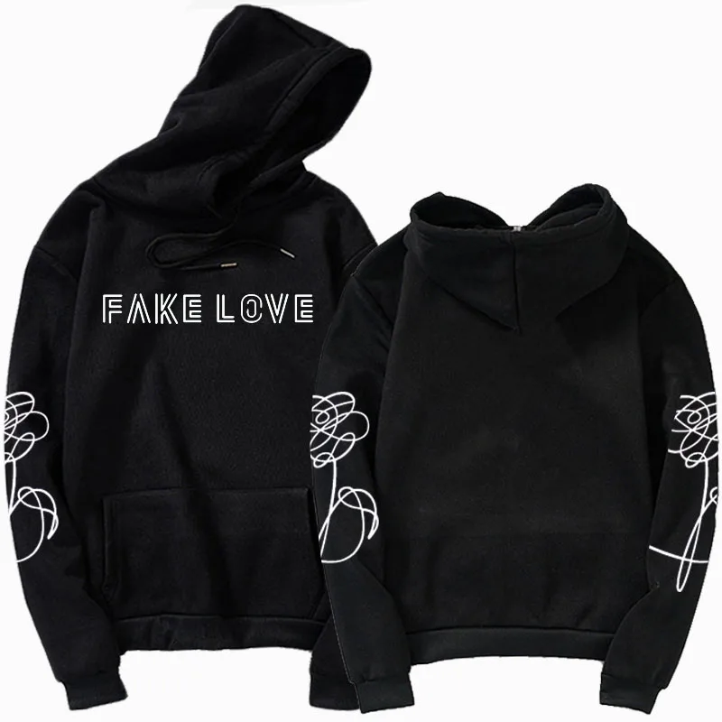 K pop Bangtan/толстовки и свитшоты с имитацией любви для мальчиков Женская одежда