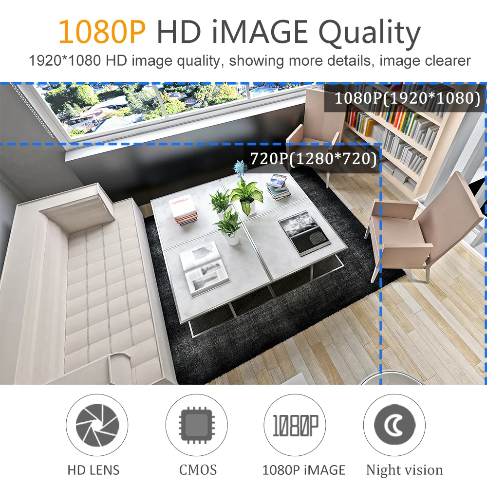 IP-камера наружного наблюдения 1080P Full HD беспроводная с микрофоном | Безопасность и