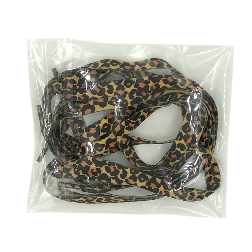 

1 Pair Newest Classic Leopard Print Shoelaces Fashion Flat Laces Applicable to all kinds of shoes Leopard Print Shoestrings