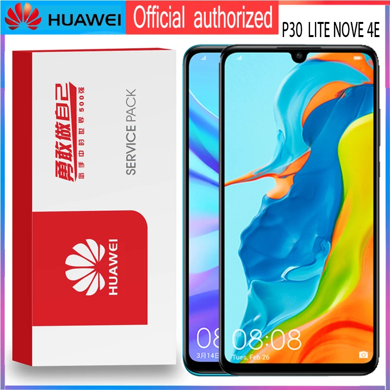 6,15 ''дисплей с рамкой Замена для huawei P30 Lite Nova 4e lcd кодирующий преобразователь сенсорного экрана в сборе MAR-LX1 LX2 AL01