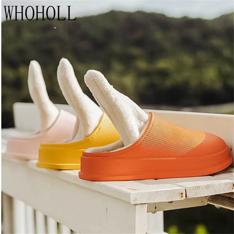 Зимние водонепроницаемые домашние тапочки для мужчин и женщин Нескользящие