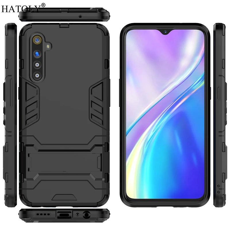 For OPPO Realme XT Case Silicone Robot Armor Shell Hard PC TPU Back Phone Cover for OPPO Realme XT Protective Case for Realme XT