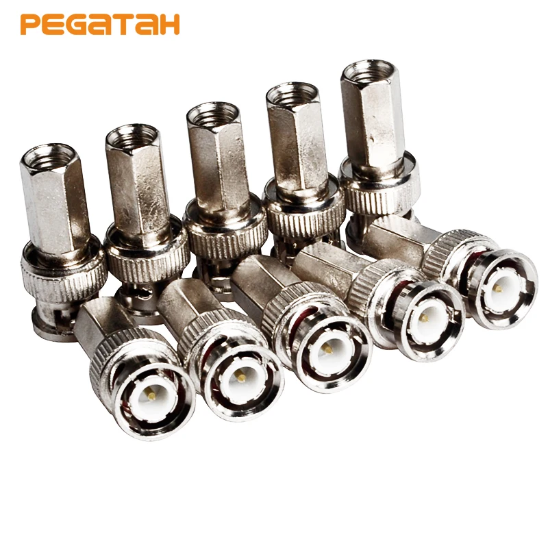 2pcs 5pcs 10PCS BNC Male Connectors Cable Adapters for RG130 Coaxial Cable BNC1A2 C63