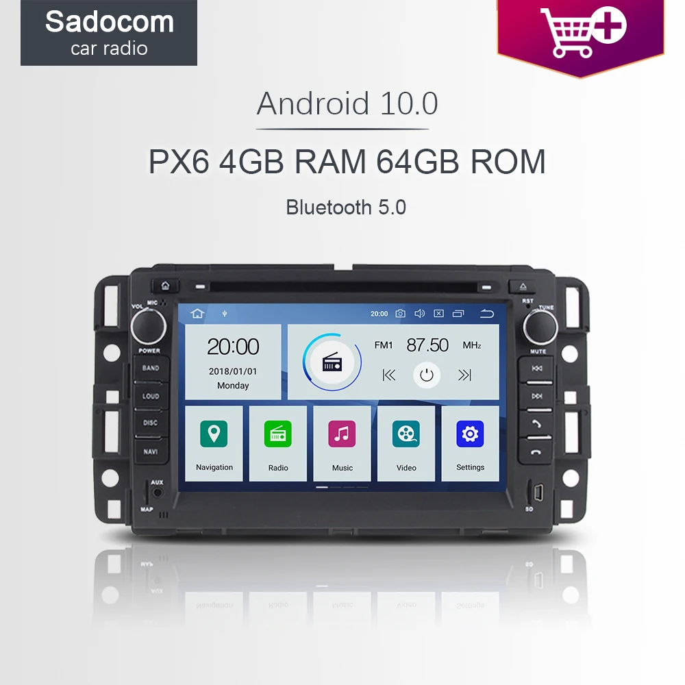 7 &quotPX6 2 din Android 10 0 автомобильный DVD плеер 6 ядро 64 Гб Встроенная память 4 Оперативная