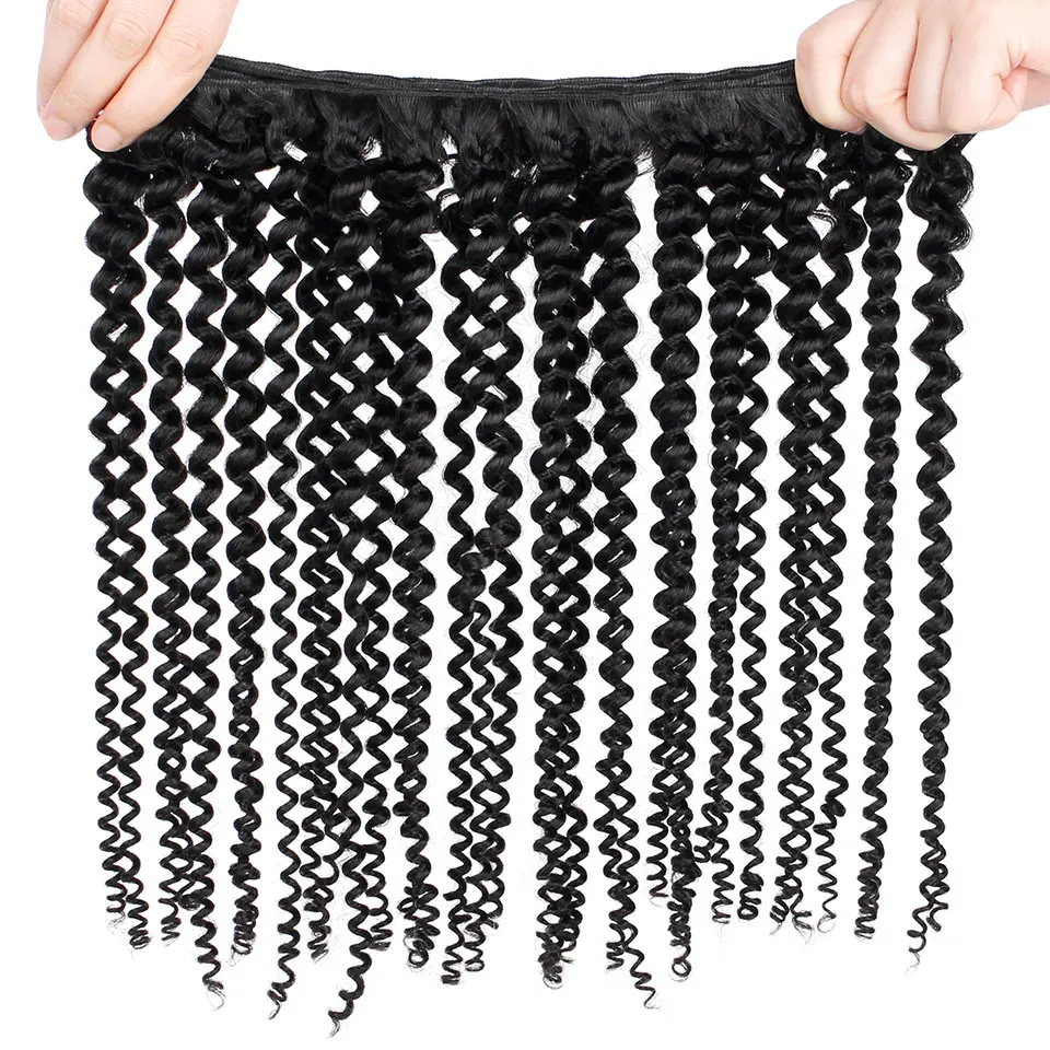 Yvonne 4A 4B Kinky Curly Virgin Hair Bundles 1/4 Bundles Human Hair Weave Natural Color