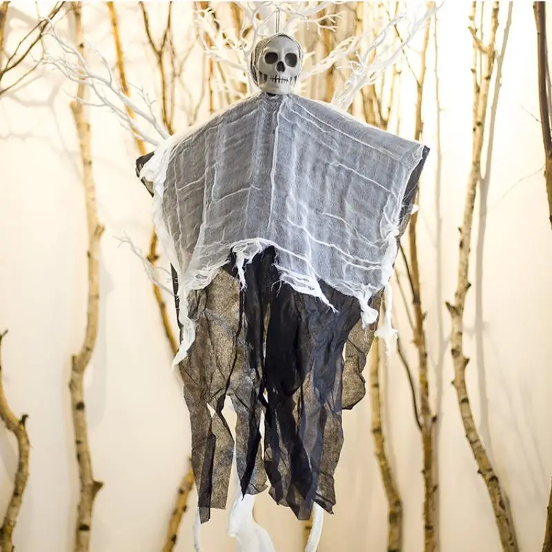 

Ghost Festival gauze imitation skull Halloween hanging ghost pendant party