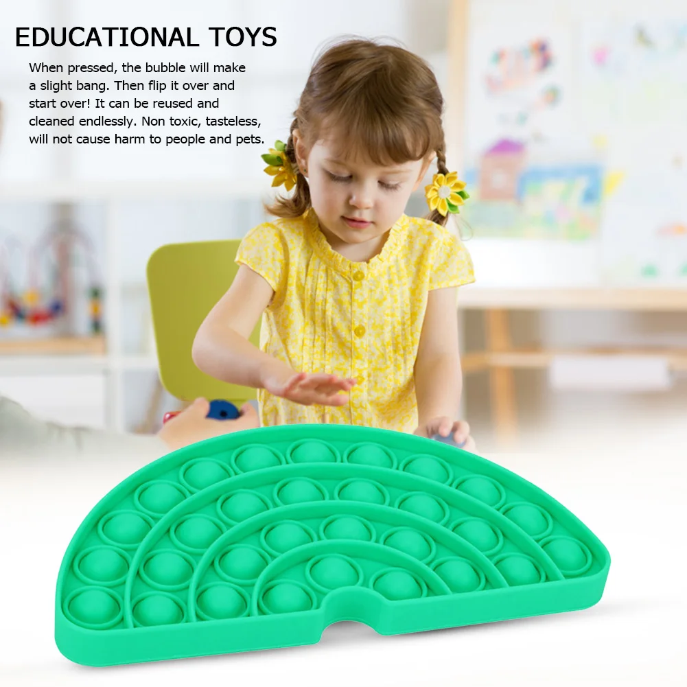 Juguete sensorial de burbujas de empuje para aliviar el estr&eacute;s, juguete para aliviar el autismo, semic&iacute;rculo, juguete de descompresi&oacute;n-2