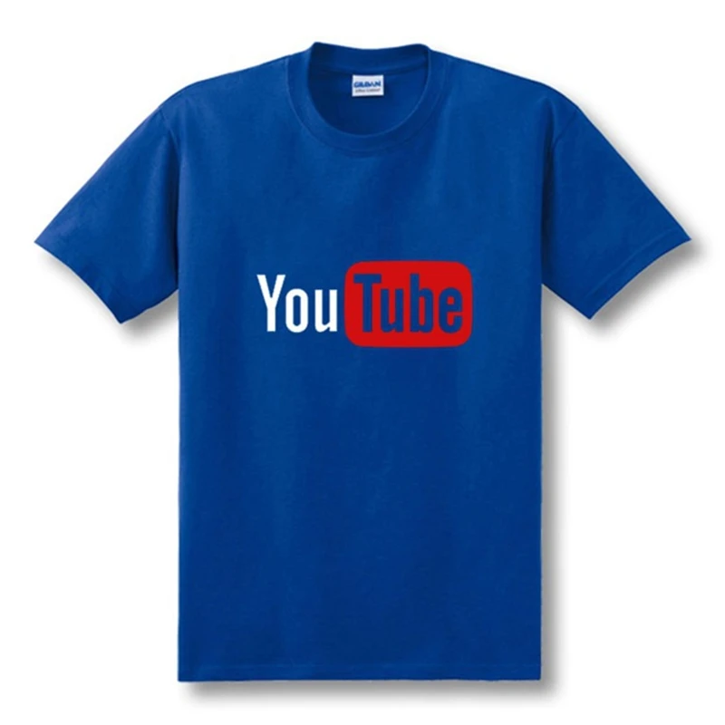 

2021 Men's Fashion Top Summer T-Shirt YouTube 100% Cotton Men's T-Shirt High Quality Short Sleeve Shirt