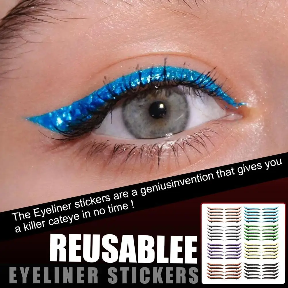 5 пары/лист макияж подводка для глаз многоразовые двойные Пластик самоклеящаяся