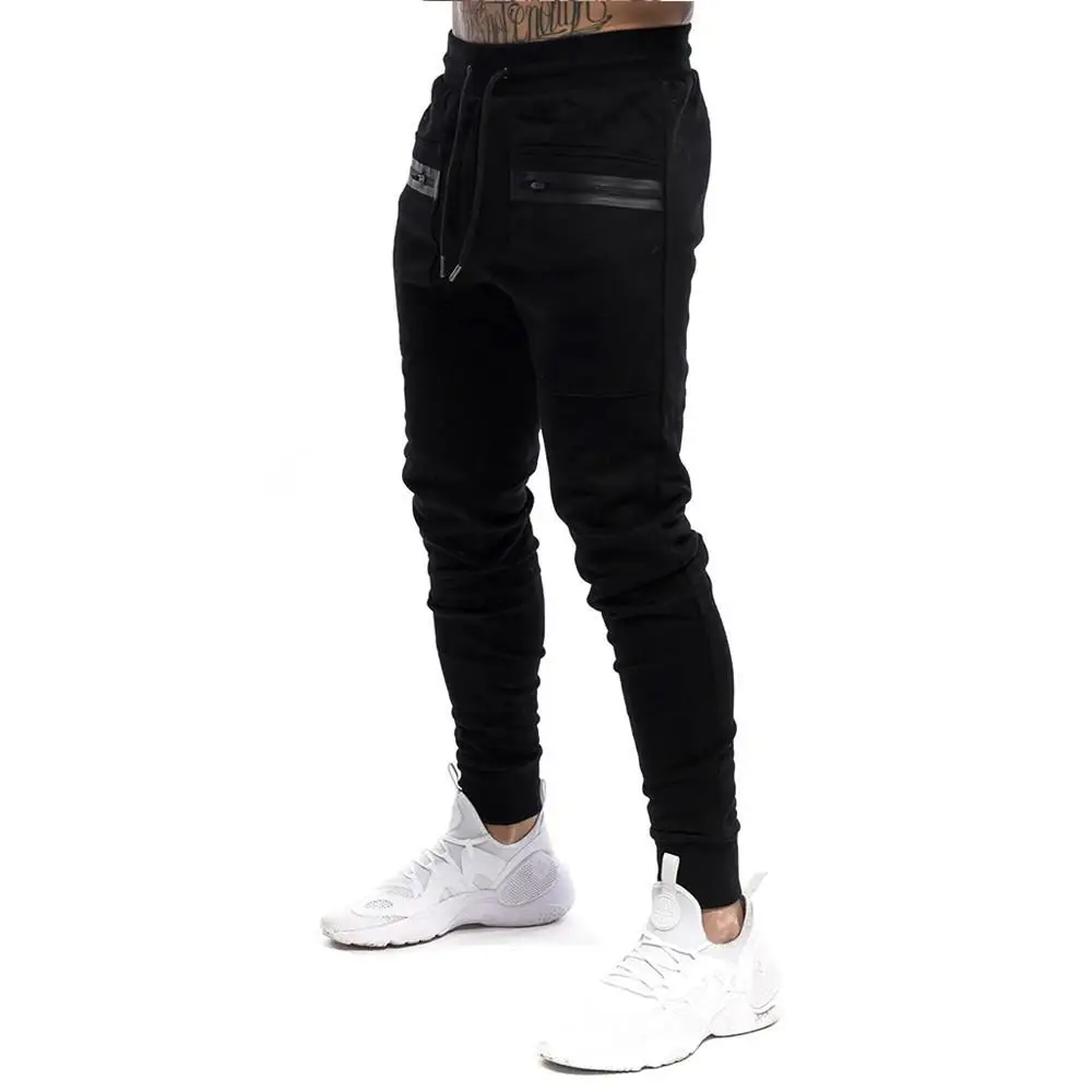 

Black Joggers Sweatpants Mens Casual Skinny Cotton Pants Gym Fitness Workout Trousers Male Spring Sportswear Track Pants Bottoms