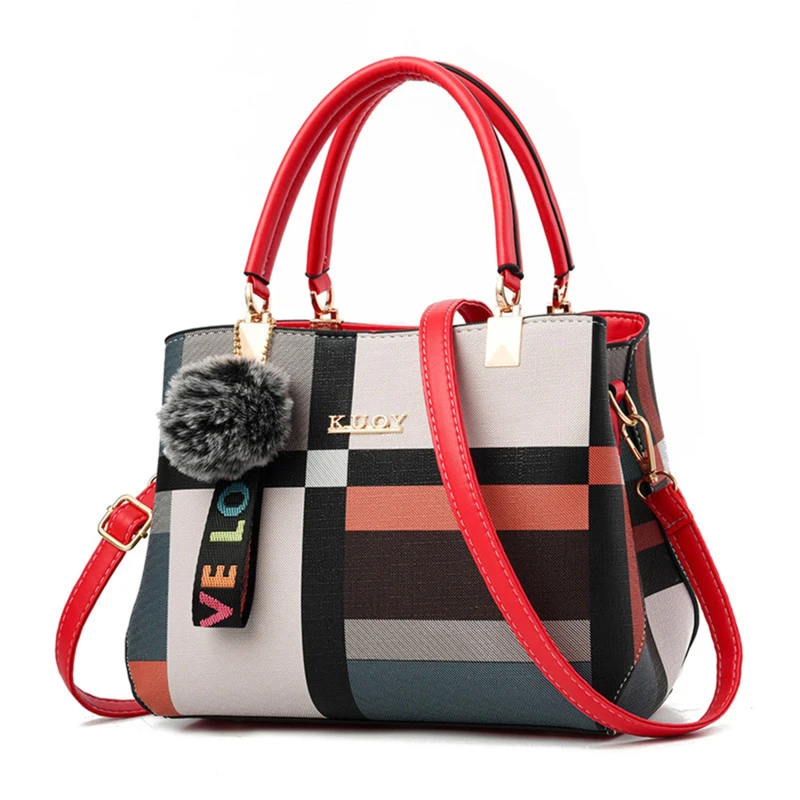 

2021 New Checkered Women's Handbags Simple Fashion All-match Ladies Shoulder Bag Large Capacity Handbags For Female