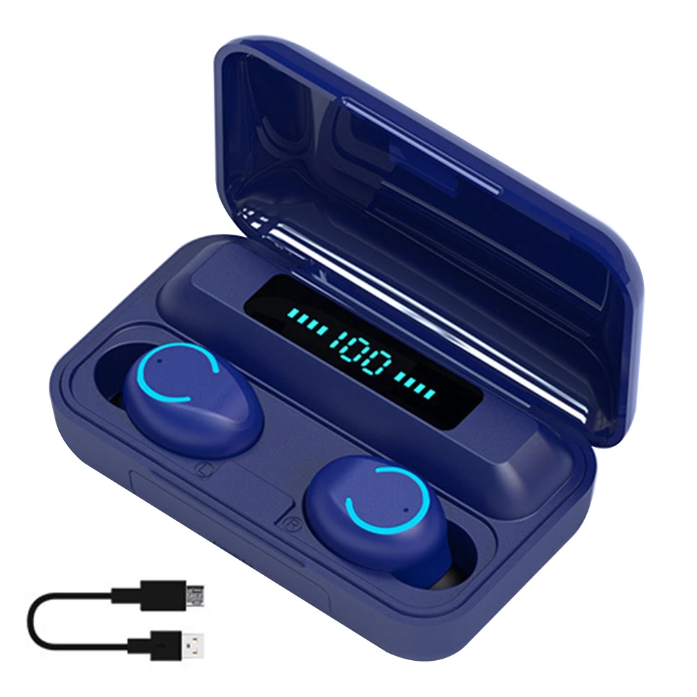 

TWS V5.0 Touch Bluetooth Earphone 9D Stereo Bass Wireless Earphones Headphone Sports Waterproof Mini Earbuds with 2000mAh Case