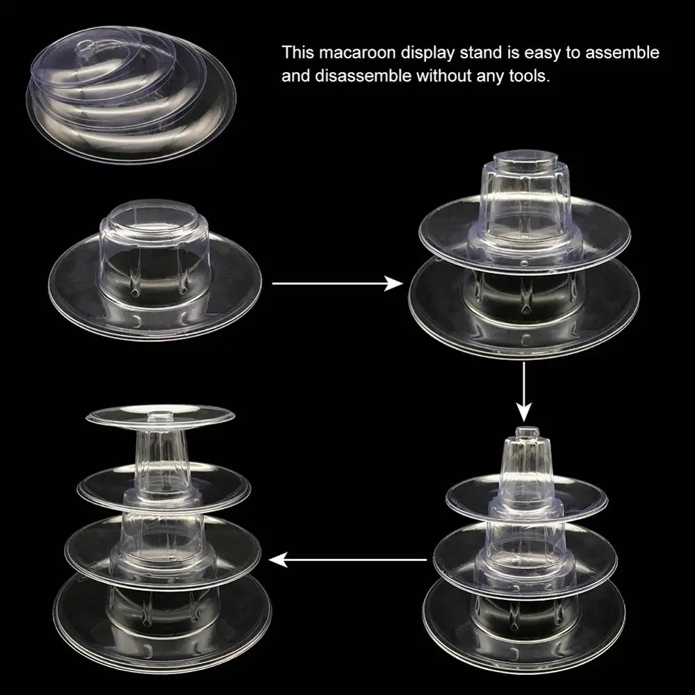 Macarons Display Tower 4-layer Cupcake Stand Food Cake Wedding Decoration Birthday Party Favor |
