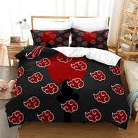 anime akatsuki red cloud logo bedding set 3d printed duvet cover sets pillowcases twin full queen king size comforter cover sets