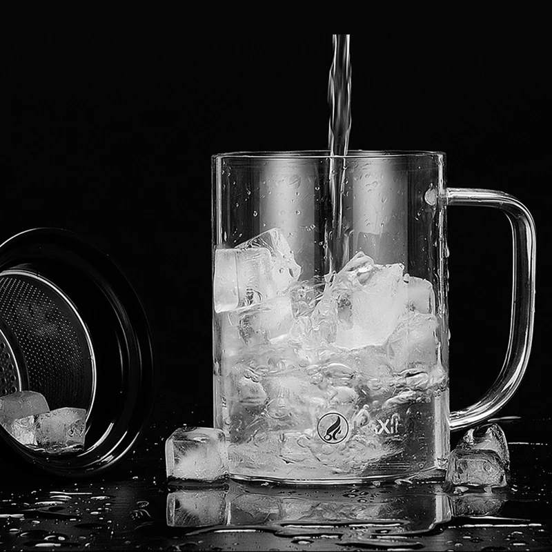 Стеклянная бутылка для воды 500 мл с ситечком заваривания чая кружка кофе домашняя