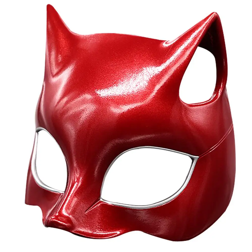 

Persona 5 Cosplay Anne Takamaki Mask P5 Red Panther Cat Half Face Mask Headgear Adult Halloween Carnival Costume Props