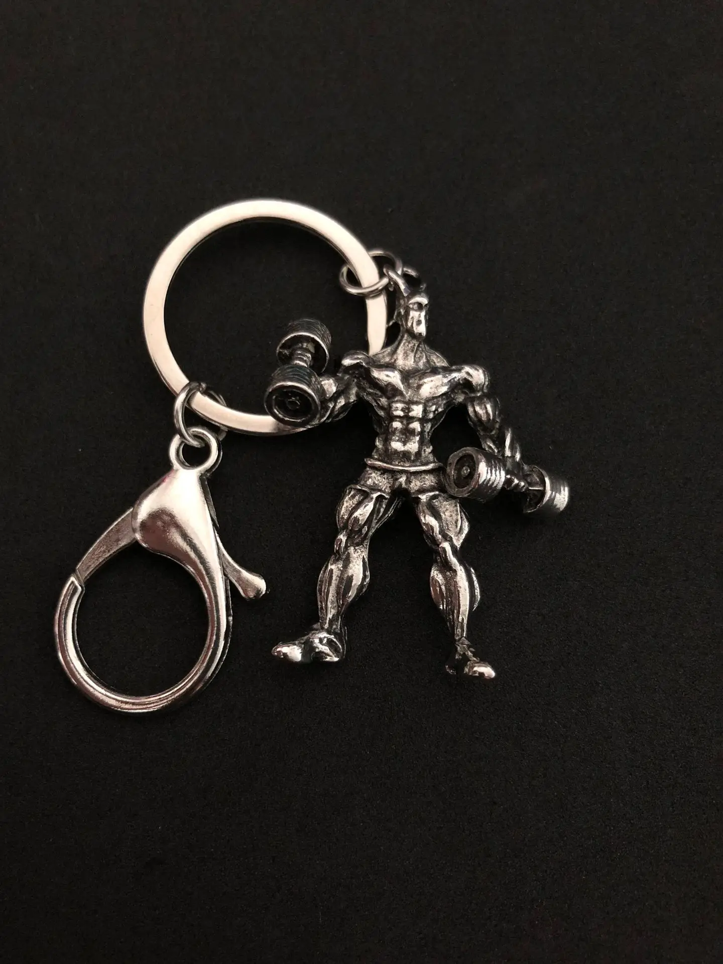 Брелок для гантелей тяжелой атлетики мужской кошелек сильного фитнеса и