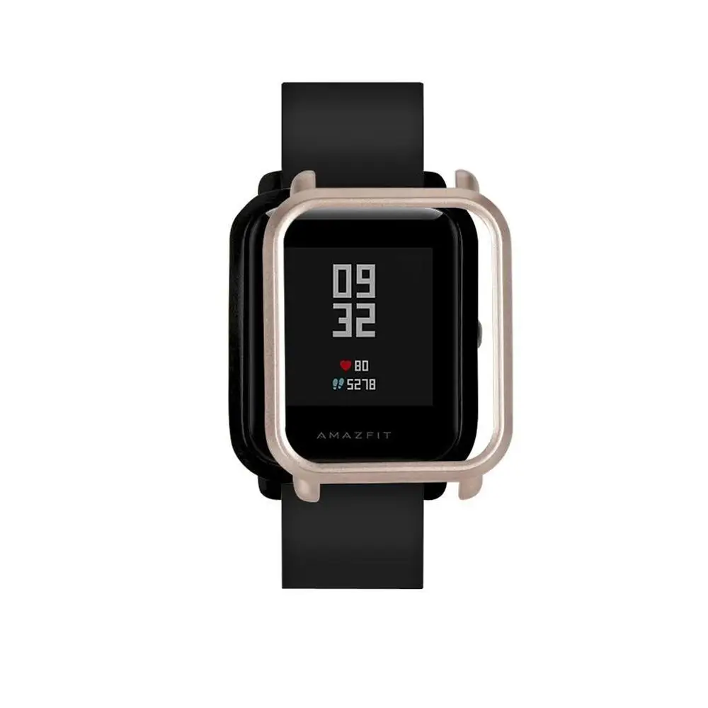 Gold Защитный чехол для Huami Amazfit Bip Younth Watch, тонкий цветной чехол с рамкой, защитная оболочка, Caja de reloj# T3 - Цвет: Gold