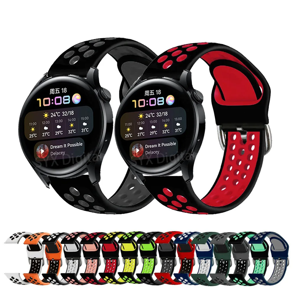 

Ремешок силиконовый для Huawei Watch GT 2 Pro/2 46 мм/2E/GT, сменный спортивный браслет для наручных часов Huawei Watch 3/3 Pro, 22 мм