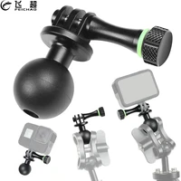 plastic ballhead alloy tripod adapter mount thumb screw for gopro hero 8 black 7 6 5 camera fill light 1 inch round ball clip