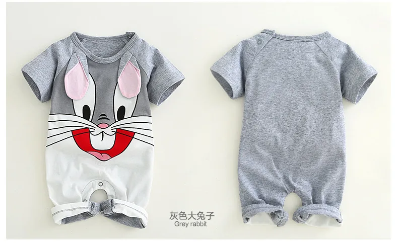 Новый стиль Одежда для малышей Хлопковый комбинезон с короткими рукавами и