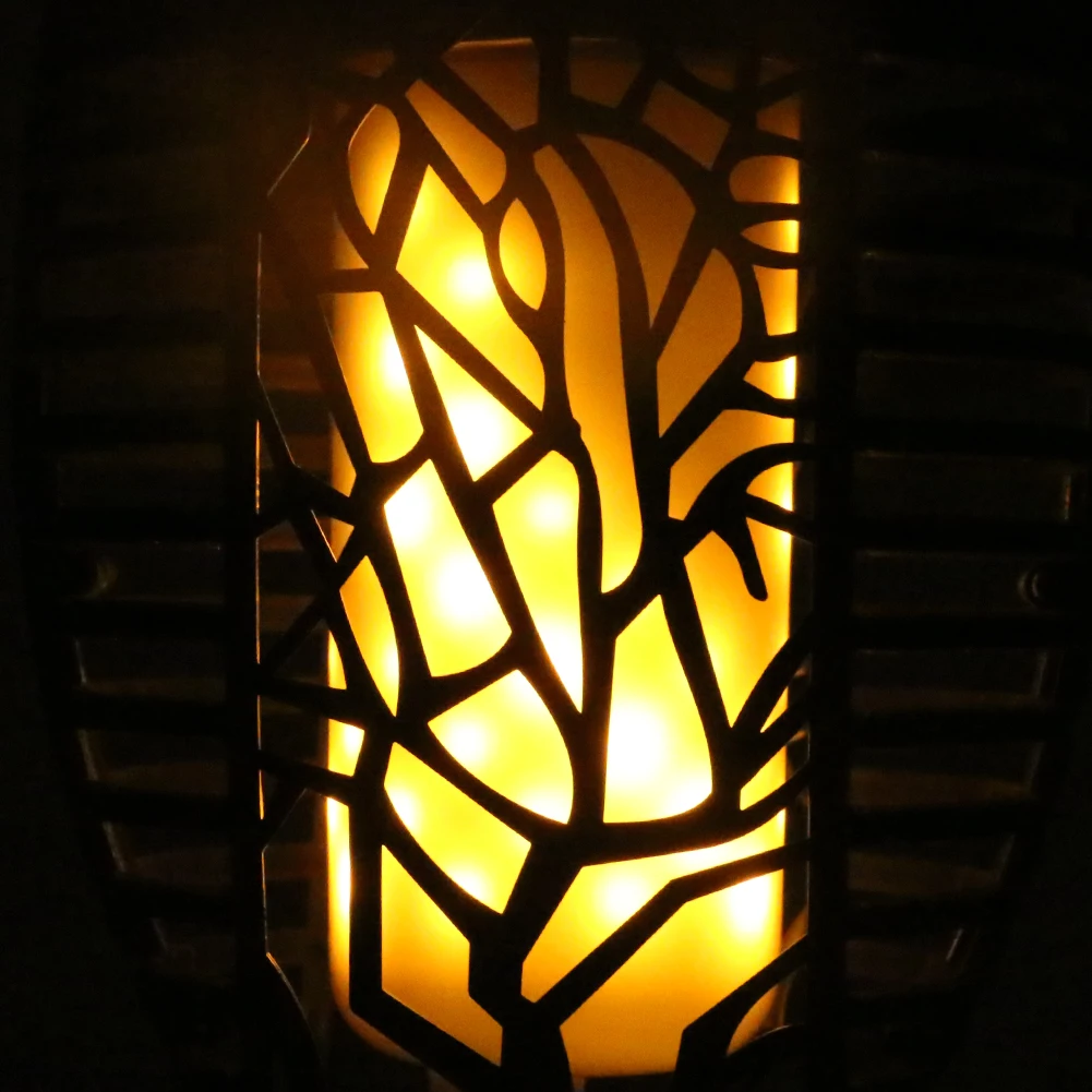 96 Светодиодный Водонепроницаемый мерцающим пламенем Солнечный фонарь