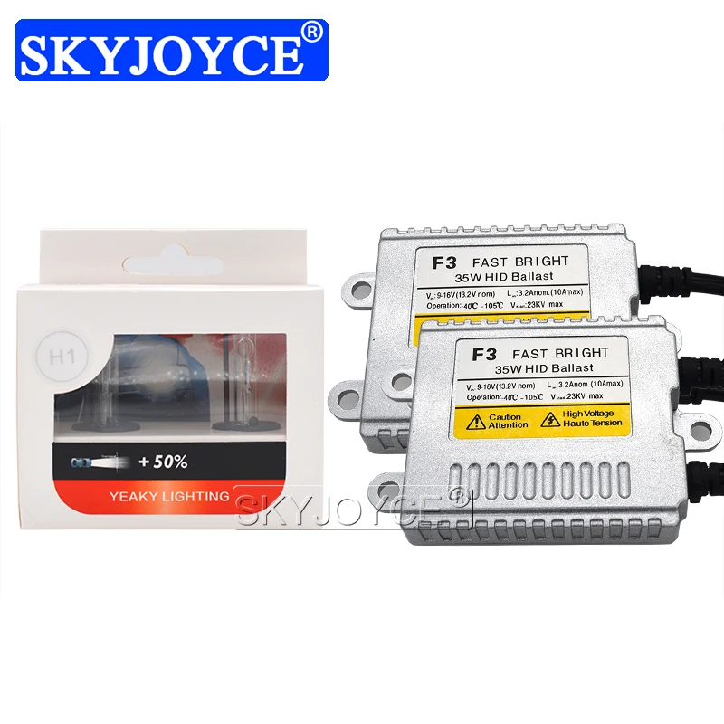 Комплект автомобильных фар SKYJOYCE AC 35 Вт ксеноновая лампа Yeaky H1 H3 H7 H11 D2H 4500K 5500K 6500K 12 В
