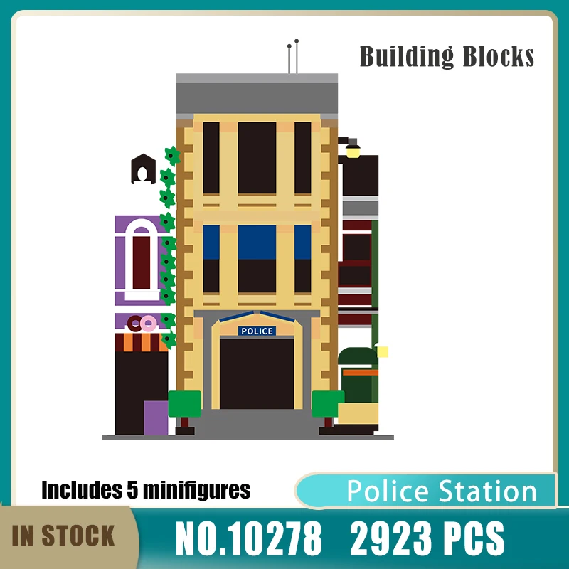 

Street View Police Station Assembly Square Palace Cinema Pet Shop Green Grocer Town Hall Bookshop Building Blocks Birthday Gift