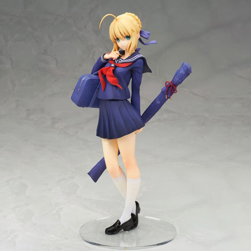 Японская школьная форма саблей Fate Stay Night Ver ПВХ фигура аниме Модели Игрушек