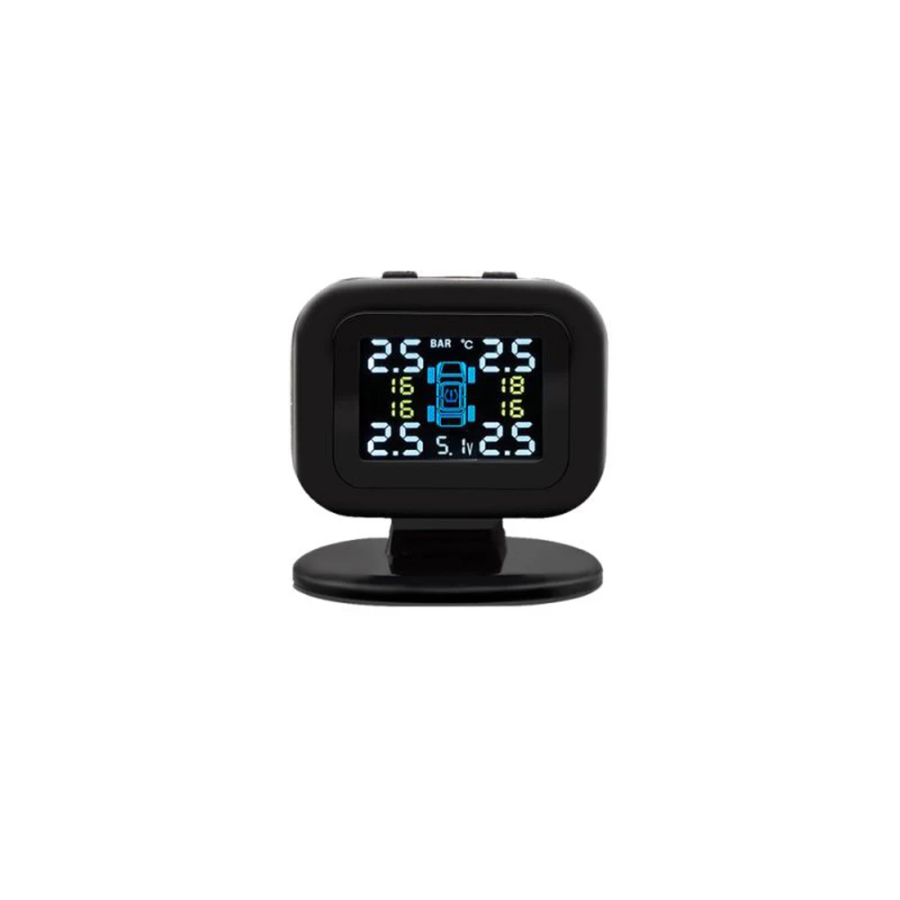 

Auto Truck TPMS Car Wireless Tire Pressure Monitoring System with 6 External Sensors Replaceable Battery LCD Display