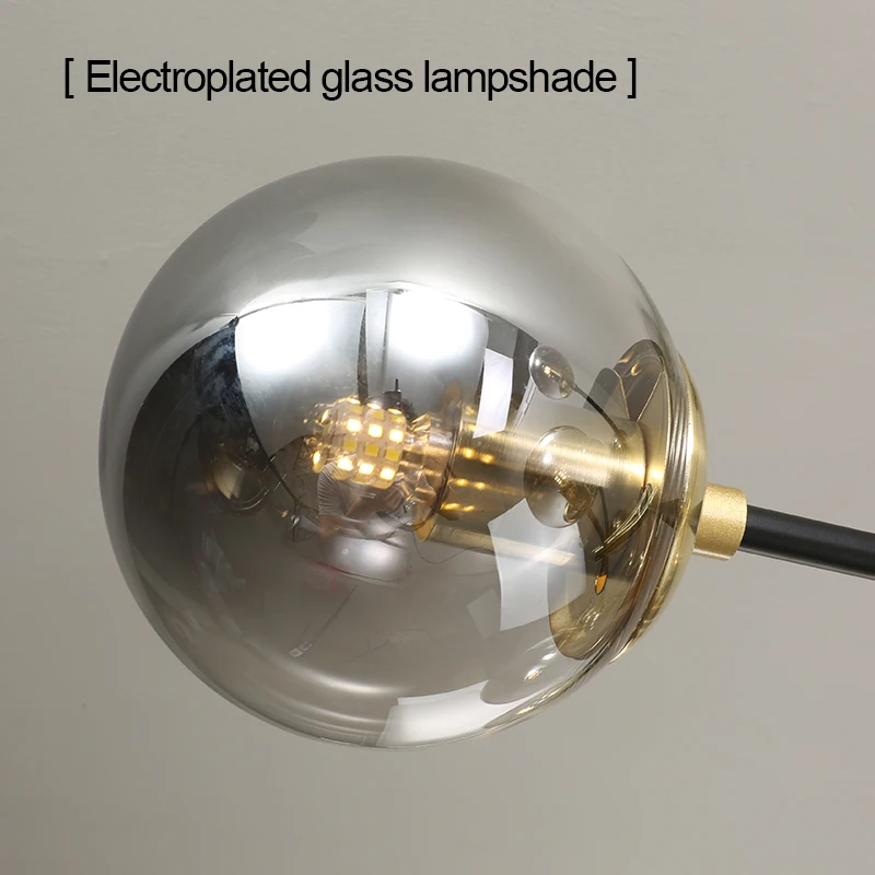 

LED Vintage chandelier E27 Round Glass Ball Light for living room bedroom Kitchen tree branch chandelier Decoration Fixtures