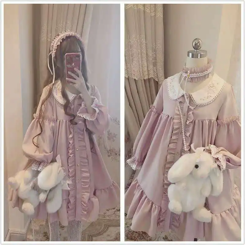 

2020 sweet Lolita skirt op long sleeve lolita cabbage price daily skirt genuine skirt original loli student lolita dress